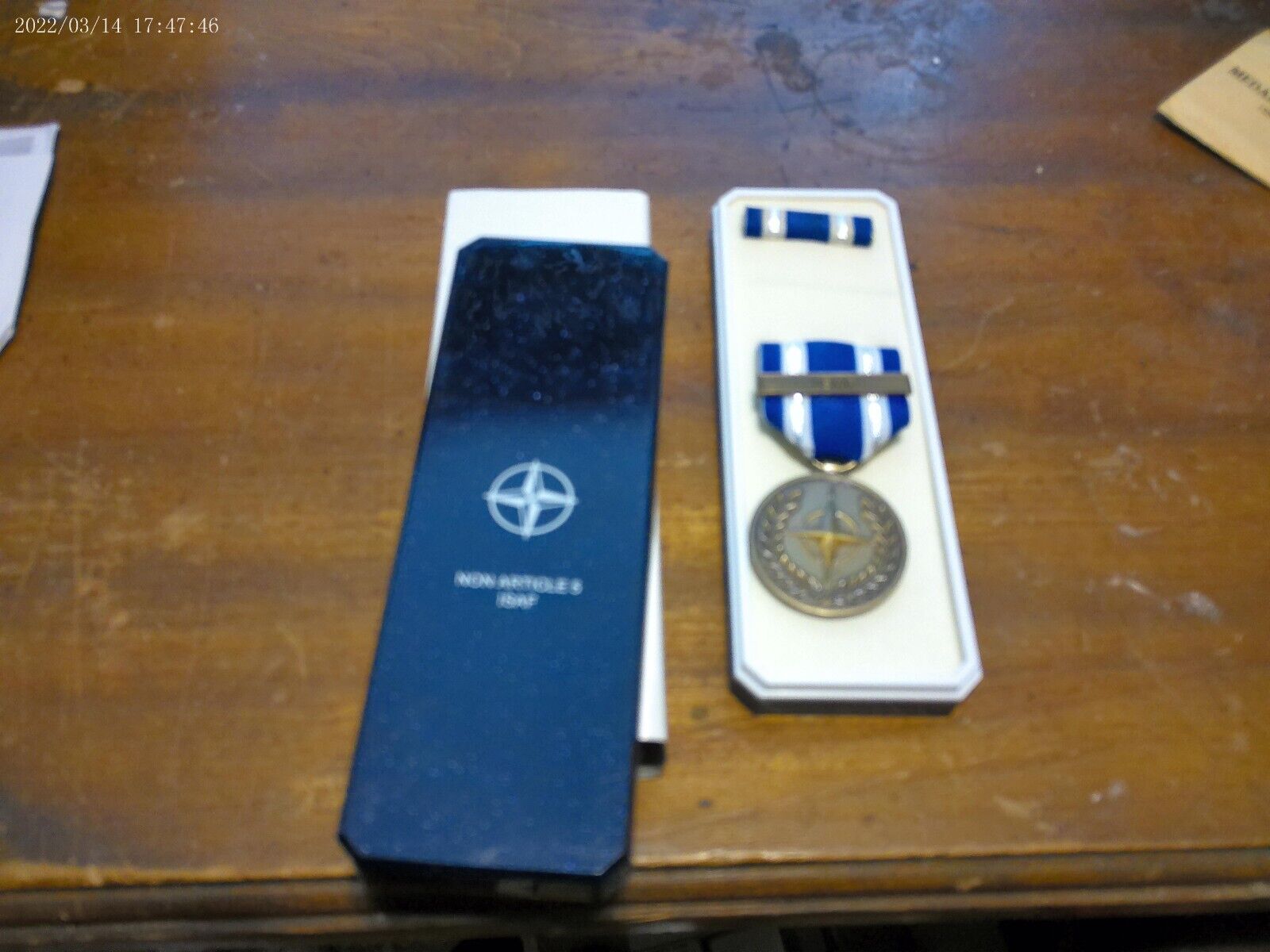 NATO MILITARY ISAF Afghanistan War Service PEACE Medal Cased Non Article 5 AWARD