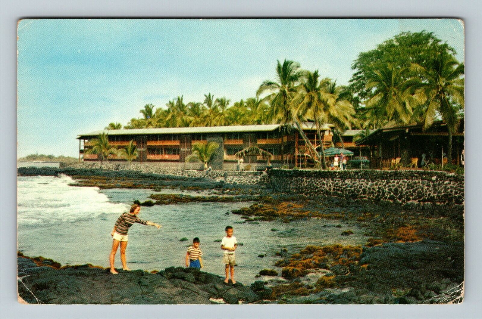 Hawaii HI-Hawaii, Waiaka Lodge, Advertising, Vintage Postcard