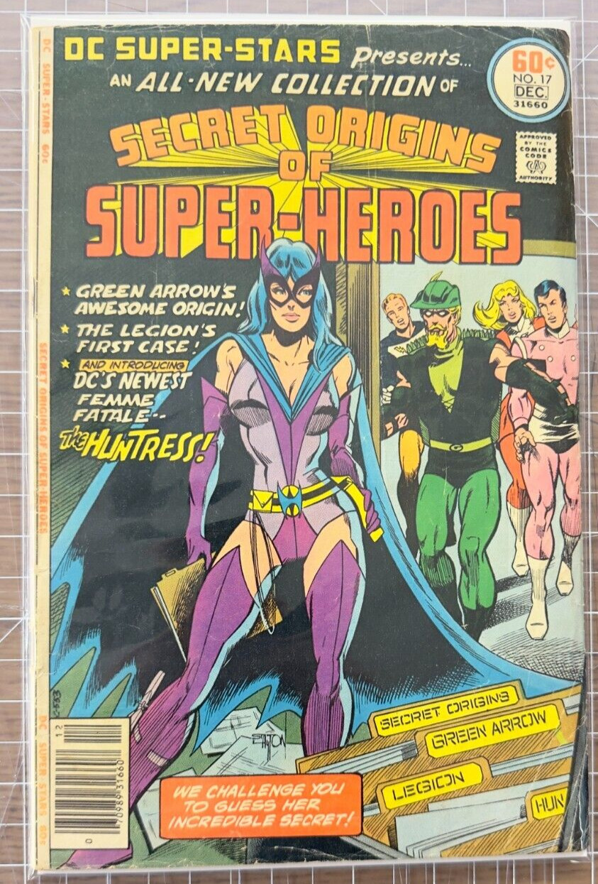 DC Super-Stars Secret Origins of Super-Heroes #17 1st app Huntress VTG 3.0-4.0