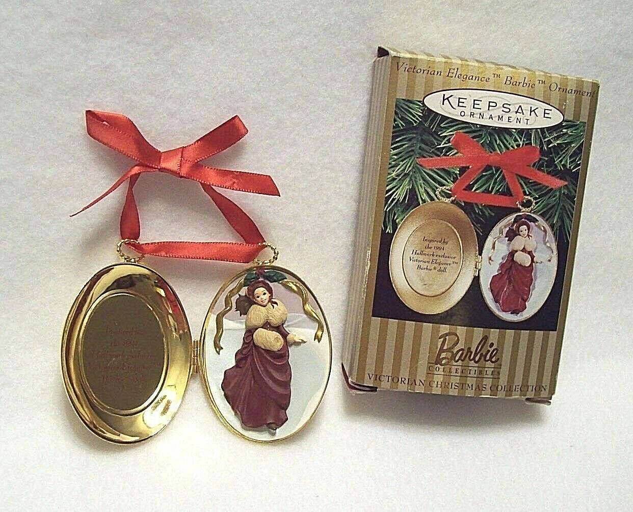 Vintage Hallmark Barbie Keepsake Christmas Ornament 1997 Victorian Elegance Box