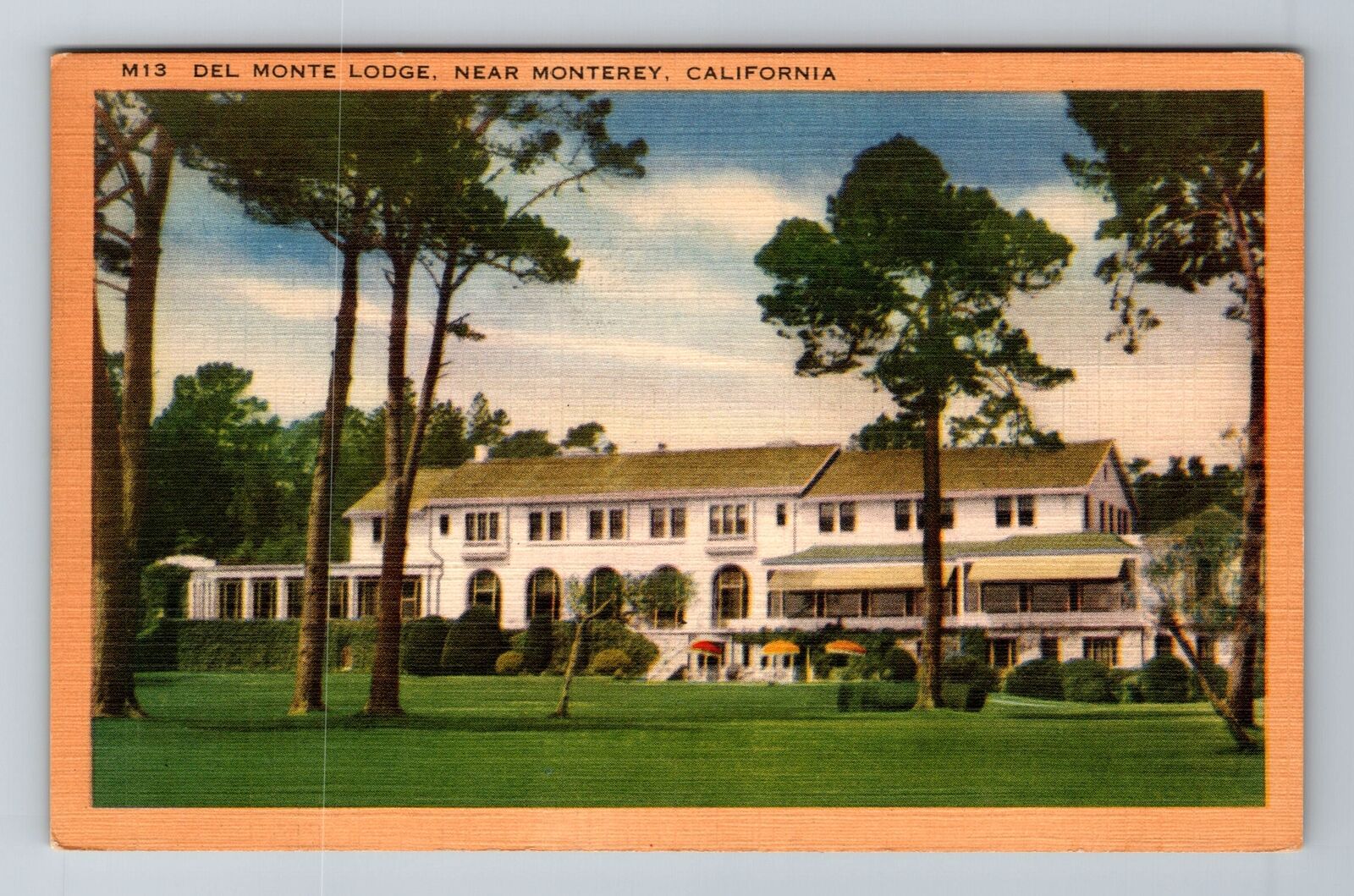 Monterey CA-California, Del Monte Lodge, Antique, Vintage Souvenir Postcard