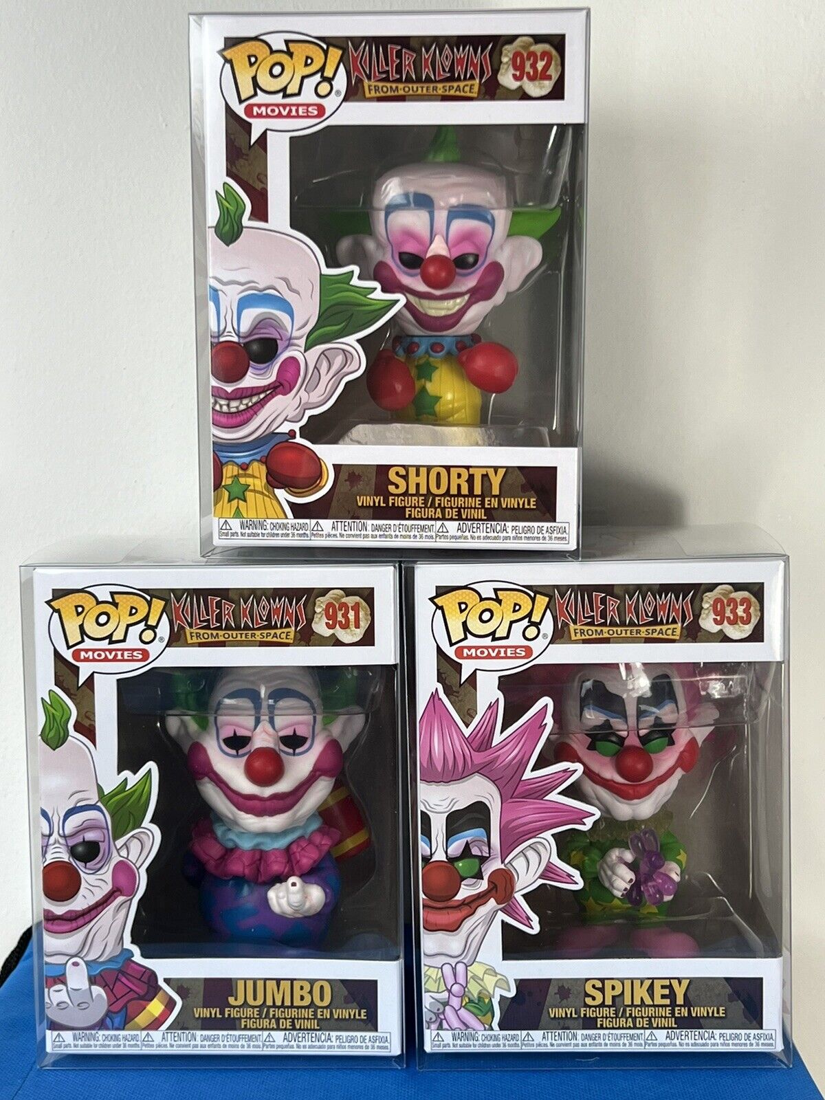Funko POP Killer Klowns from Outer Space - Shorty, Jumbo, Spikey - SET of 3
