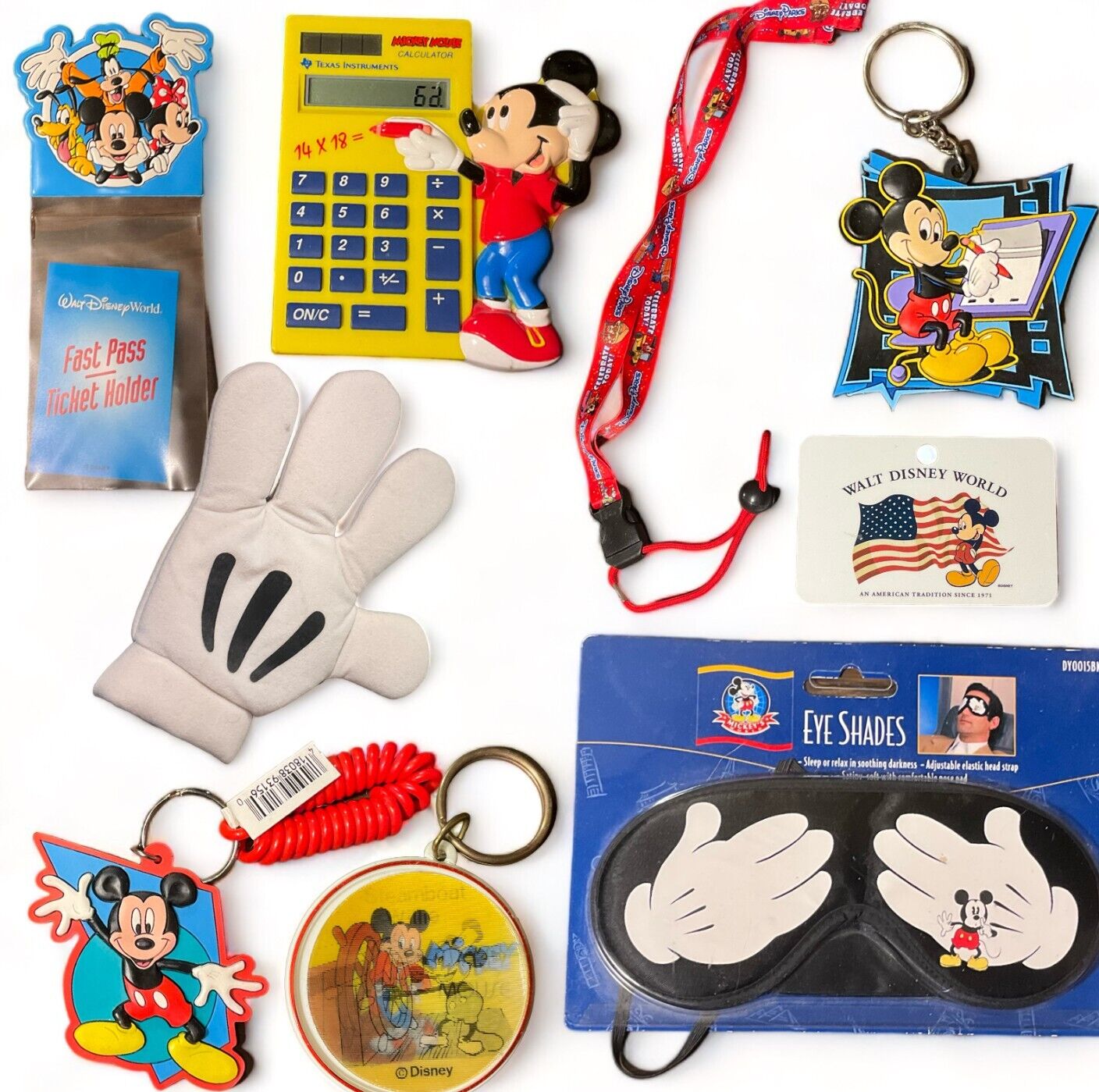 Rare Vintage Disney Mickey Mouse - Lot (Eye shades, etc)  Read description