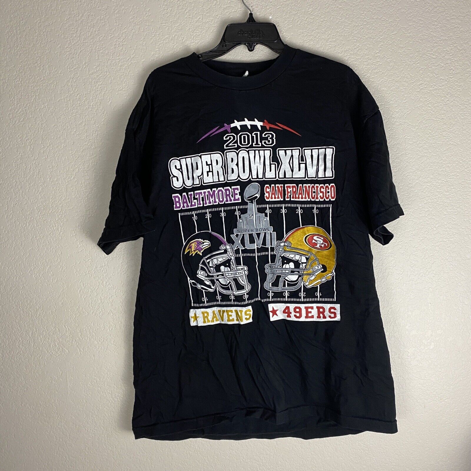 Vintage 2013 Superbowl Ravens VS 49ers Shirt Mens Size XL