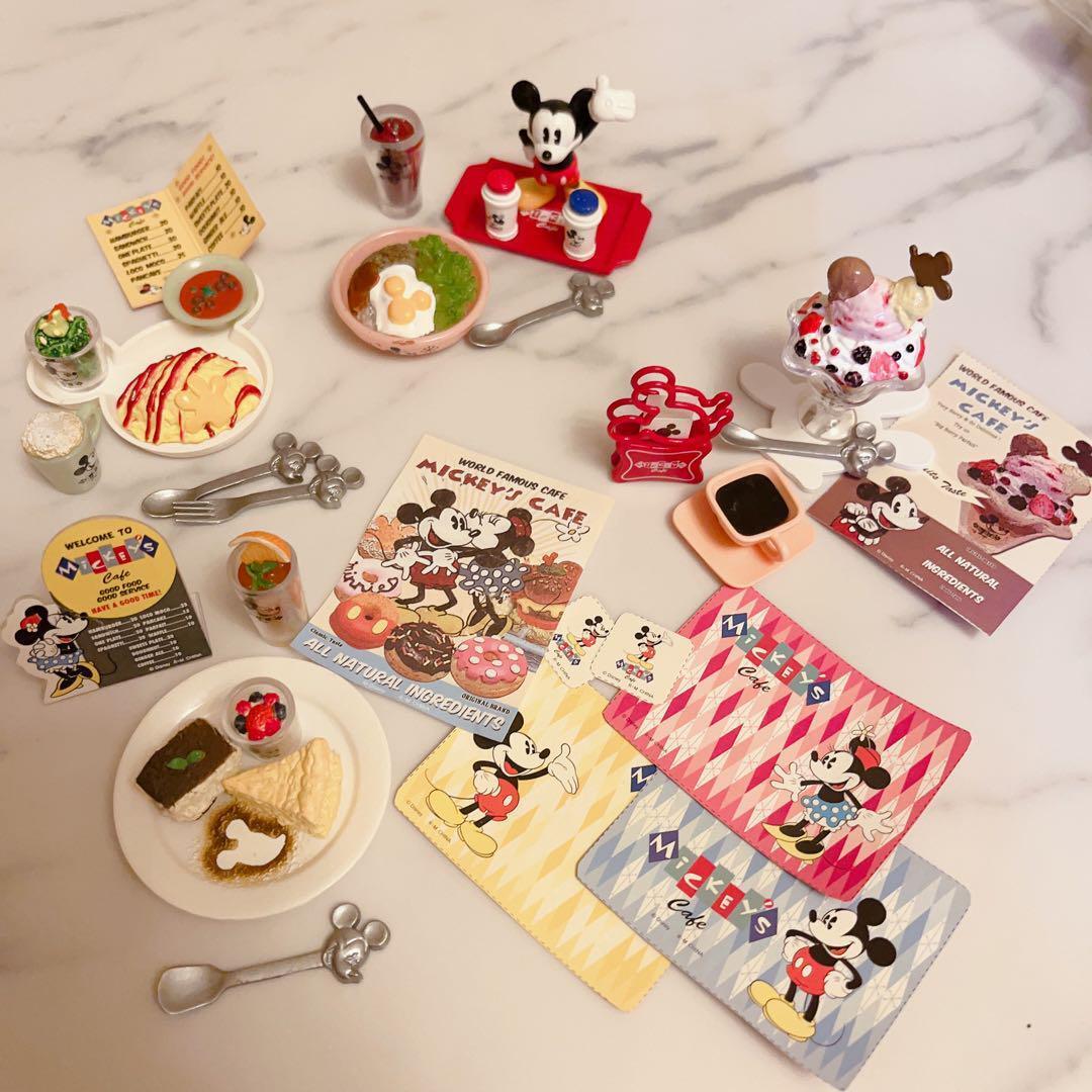 Re-Ment Disney 50's Cafe Mickey Sweets miniature figure set Used F/S