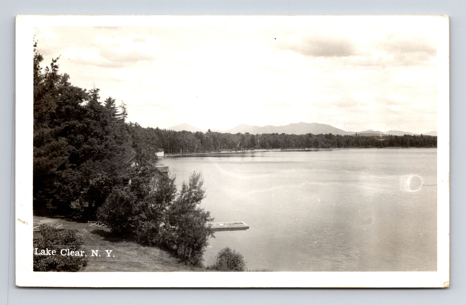 c1952 RPPC Scenic View of Lake Clear New York NY Real Photo Postcard