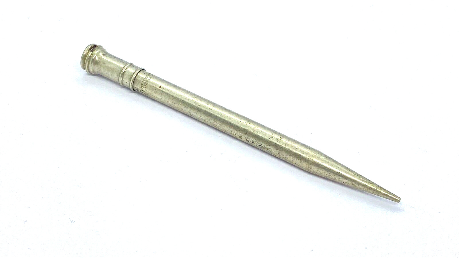 VINTAGE PARKER METAL PENCIL IN TRIPLE SILVER PLATED MADE IN USA PAT. PENDING