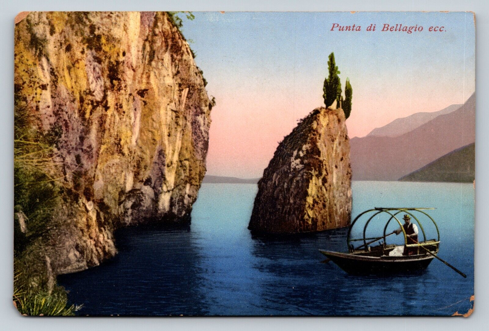 Peninsula of Bellagio Lombardy, Italy Unposted VINTAGE Postcard