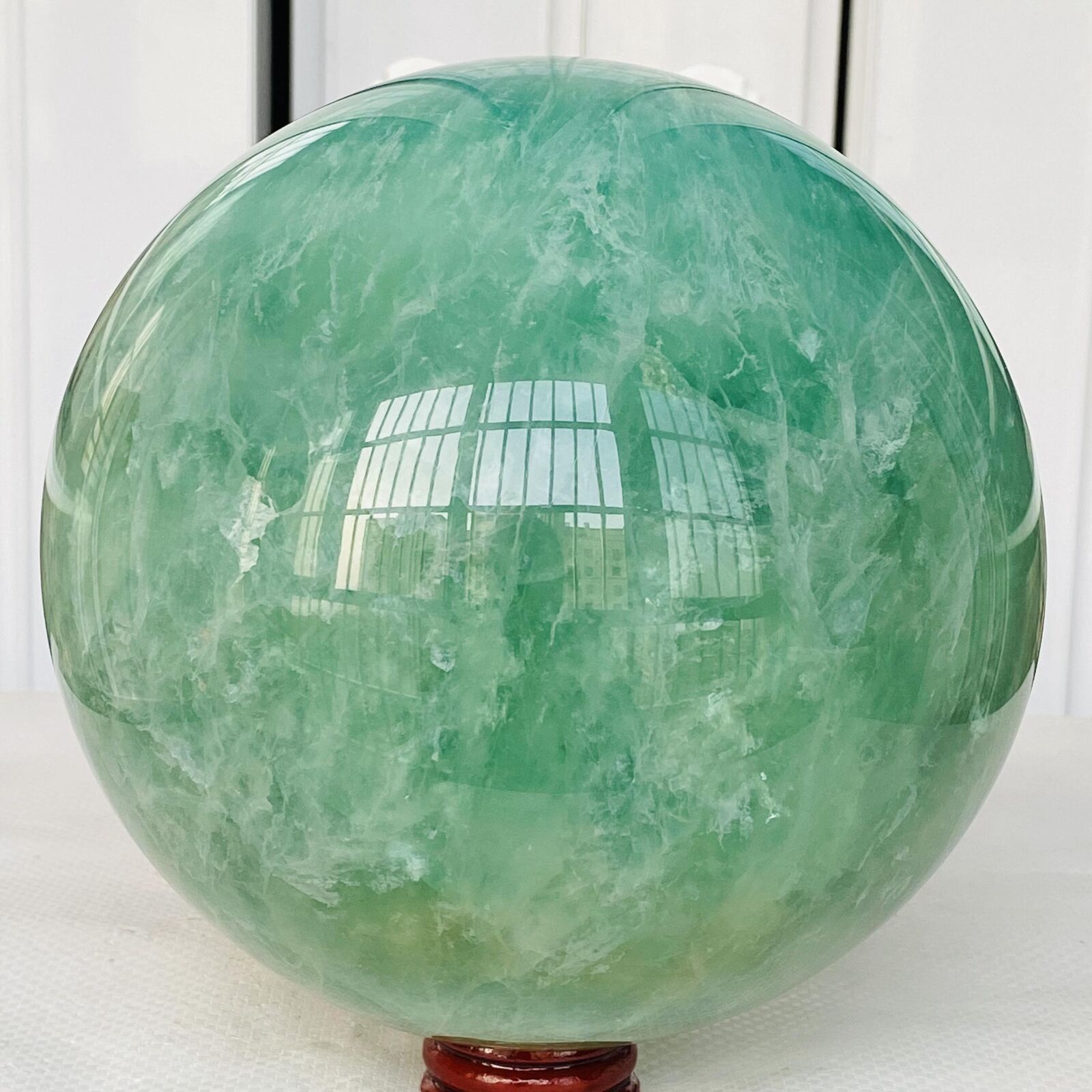 Natural Fluorite ball Colorful Quartz Crystal Gemstone Healing 5860G