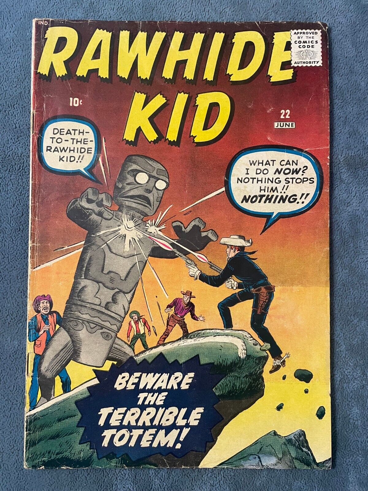 Rawhide Kid #22 1961 Atlas Marvel Comic Book Western Jack Kirby Cover GD/VG