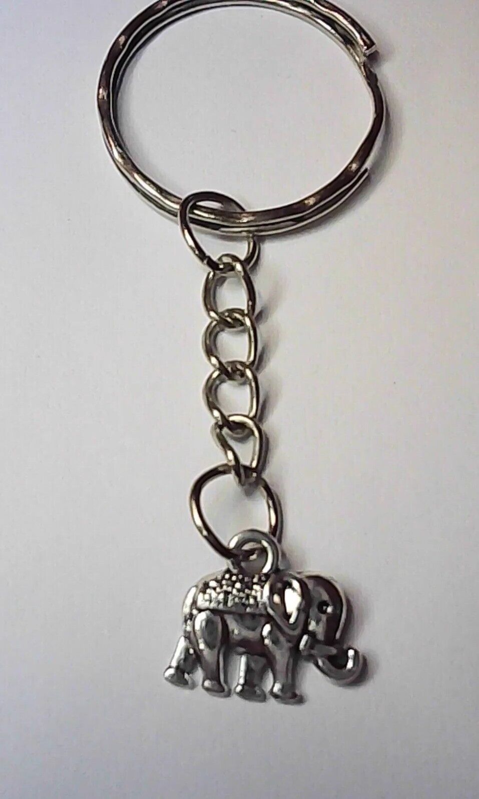 Keychain Silver With Elephant Charm Silver Keychain With Charm