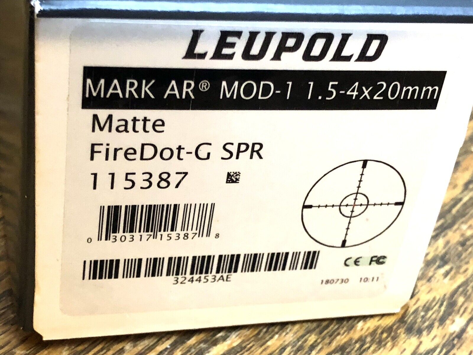Leupold Mark AR Mod-1, 1.5-4x20 FireDot Scope