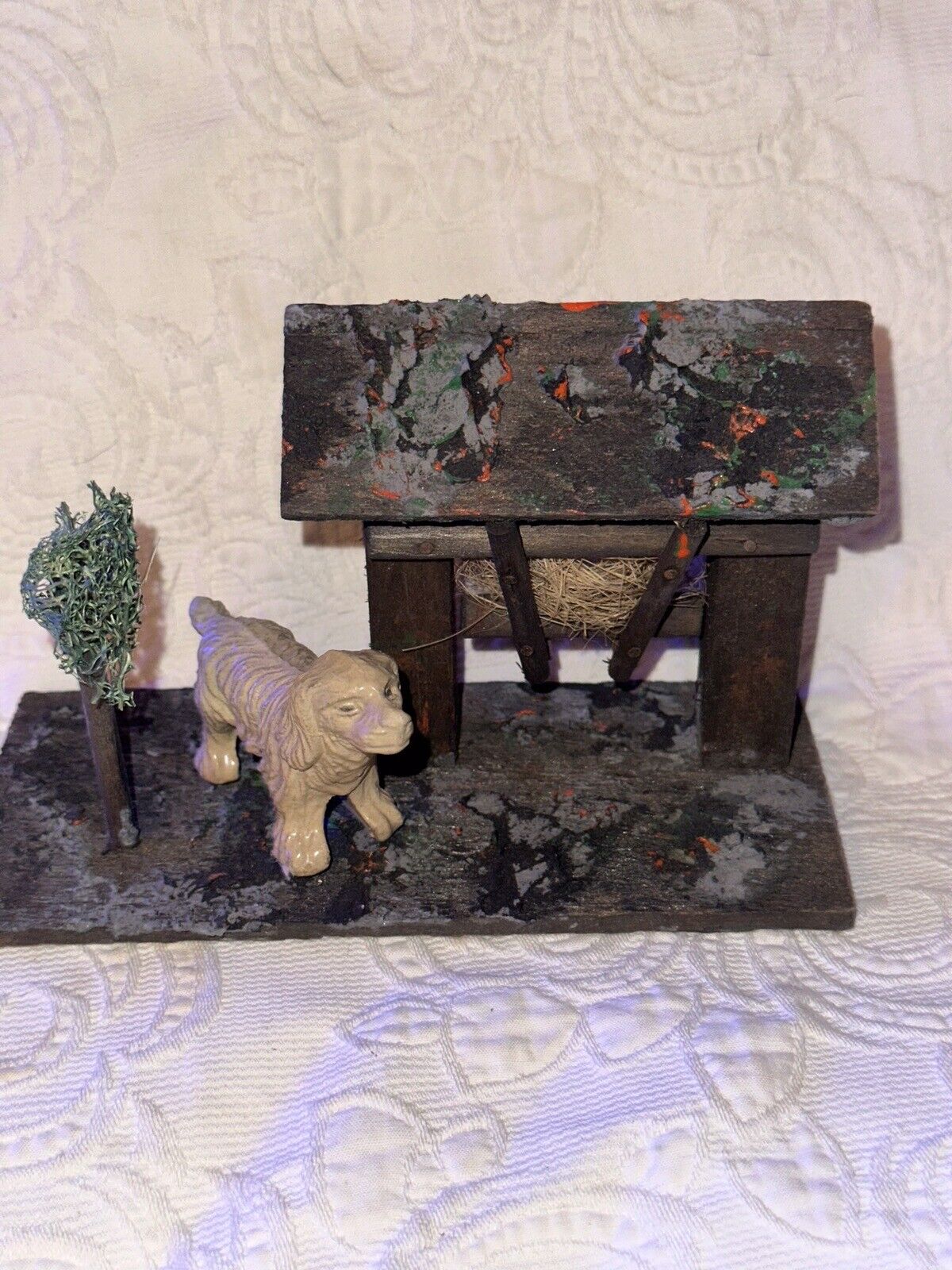 Antique German Dog With Stable