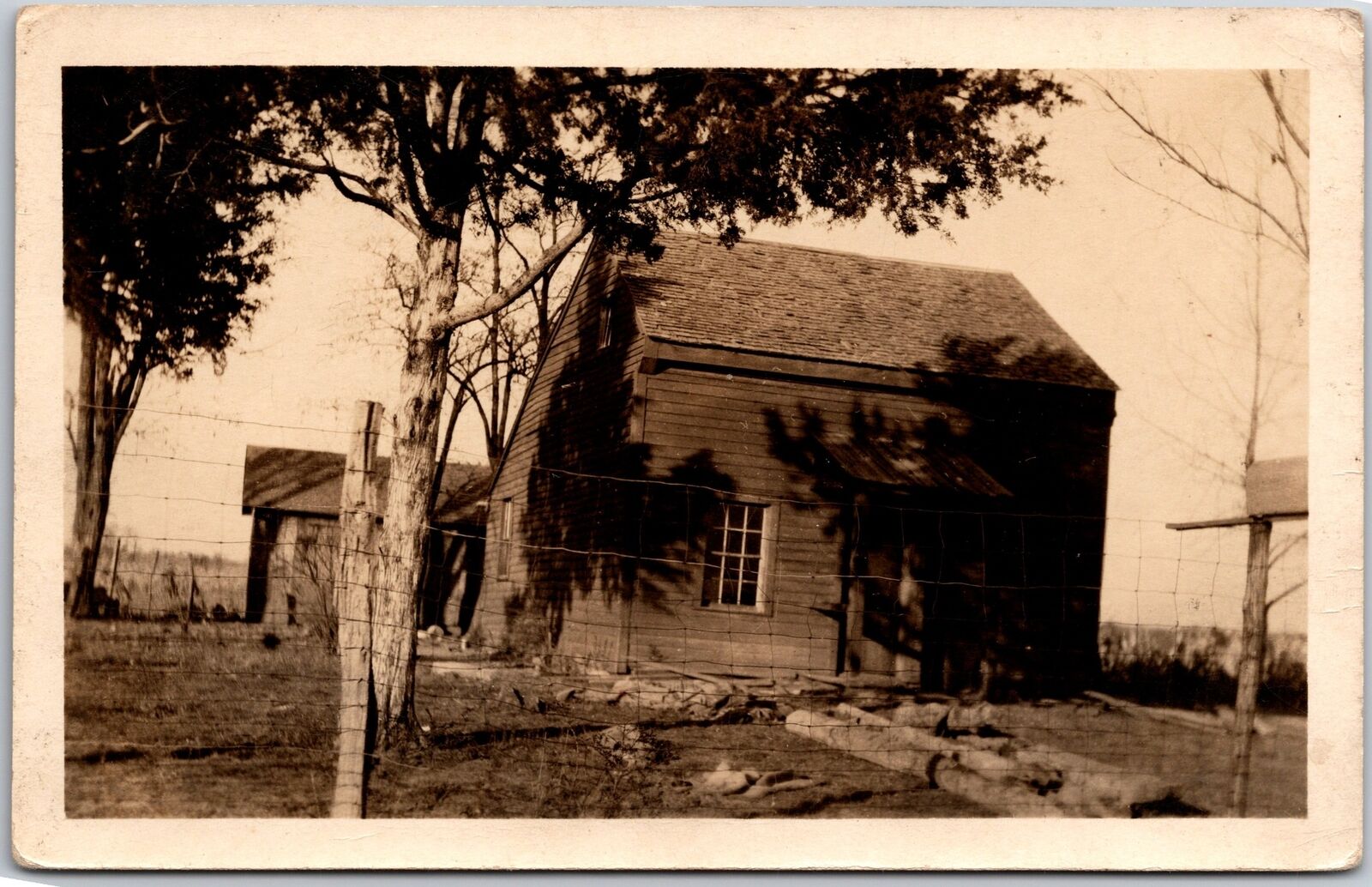 Grandpa Frucky's Old Home Residential House Real Photo RPPC Postcard