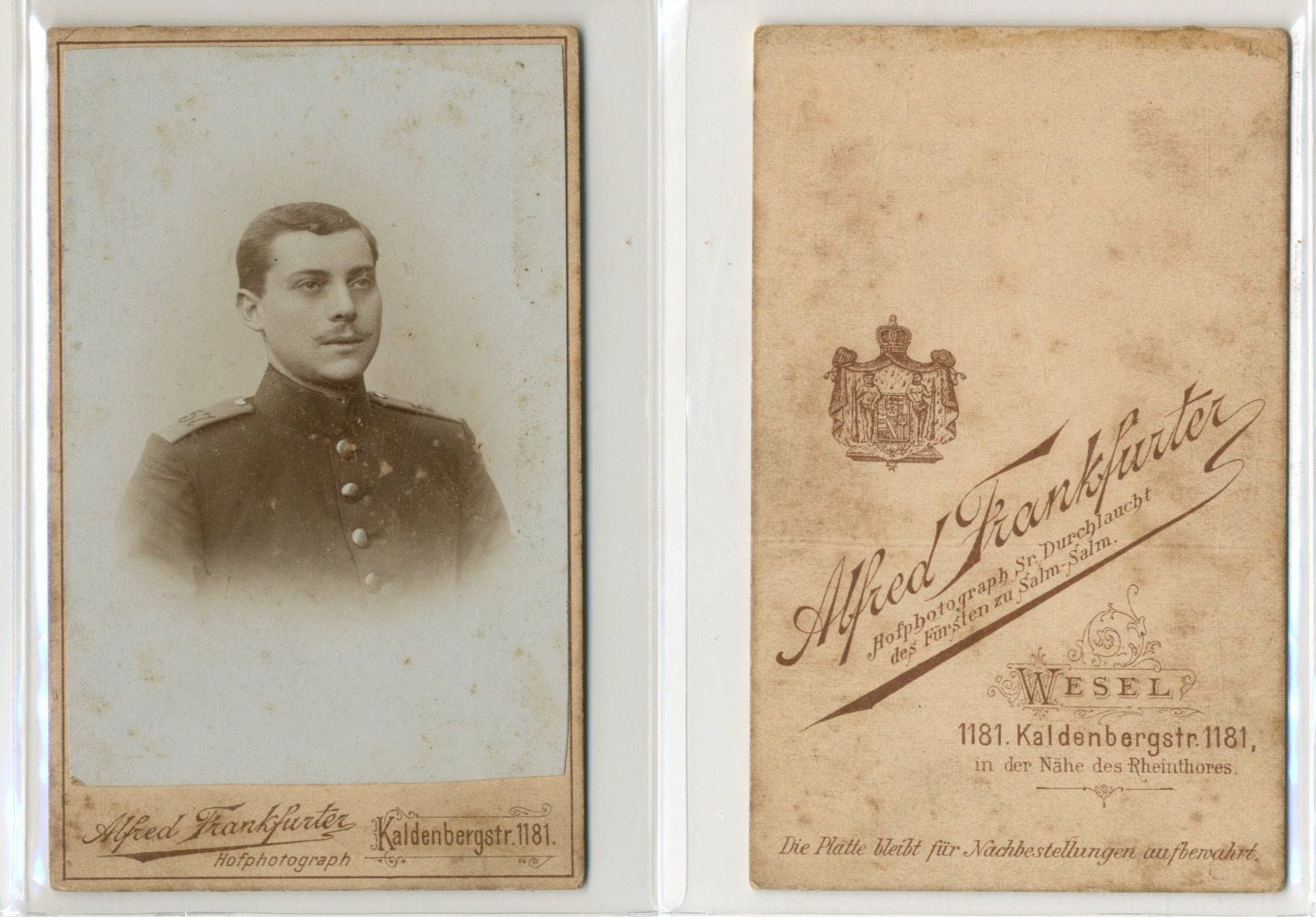 Alfred Frankfurter, Wesel, Germany, Officer, Soldier, Military, 57th Regiment 