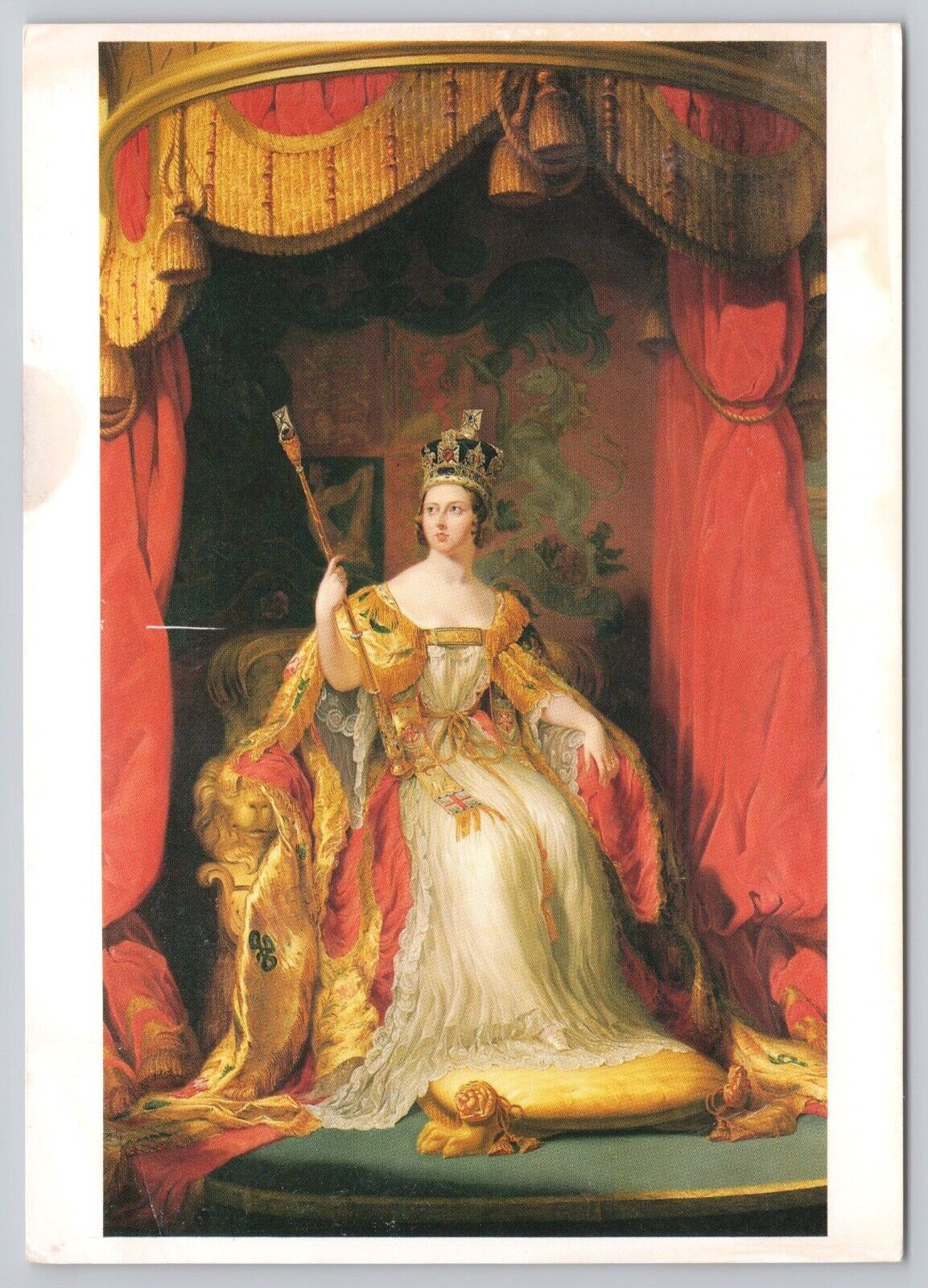 London England UK, Queen Victoria Painting by Sir George Hayter Vintage Postcard