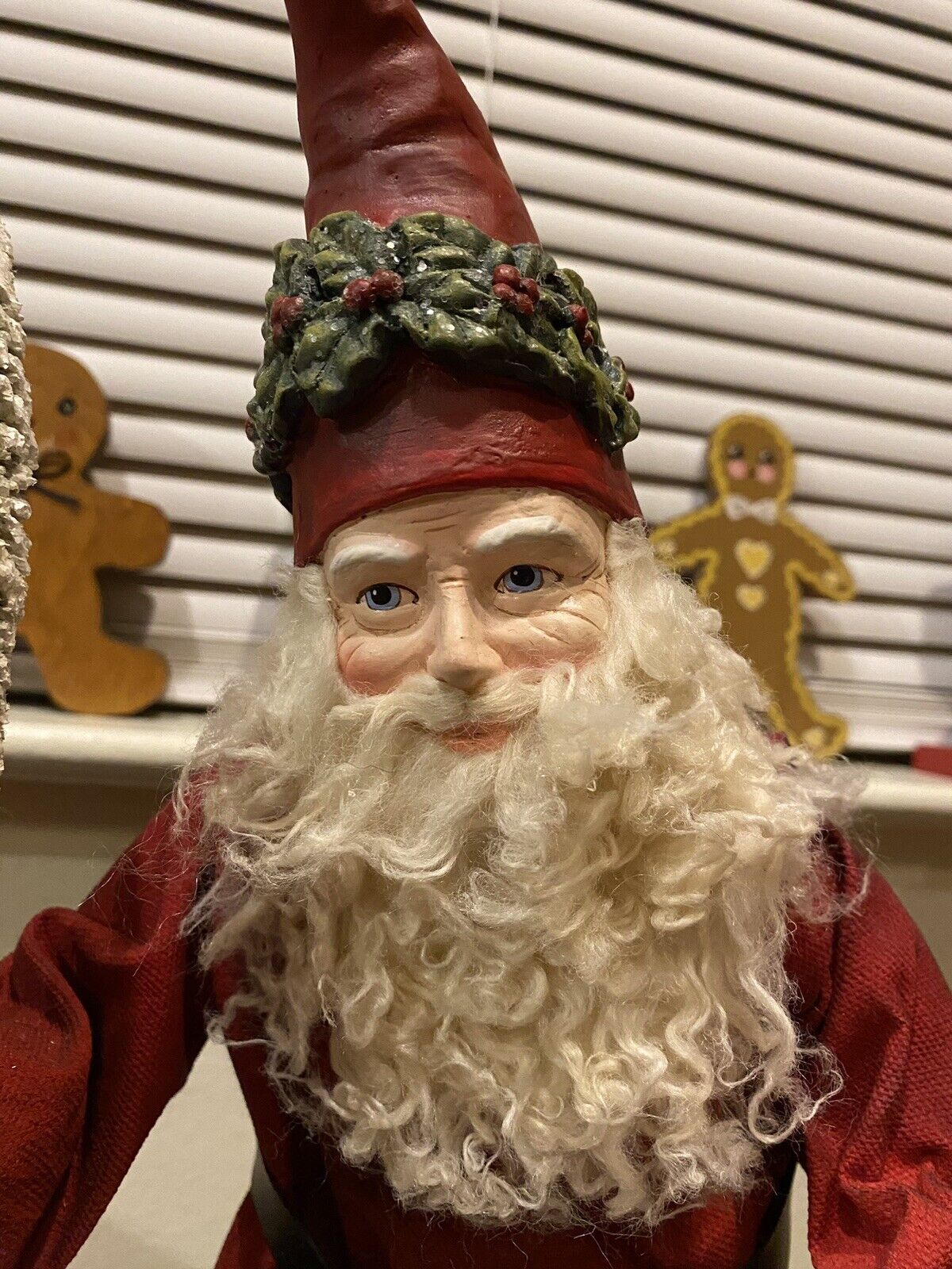 Retired & Scarce Bethany Lowe Santa With Marionette, Christmas Bottle Brush Tree