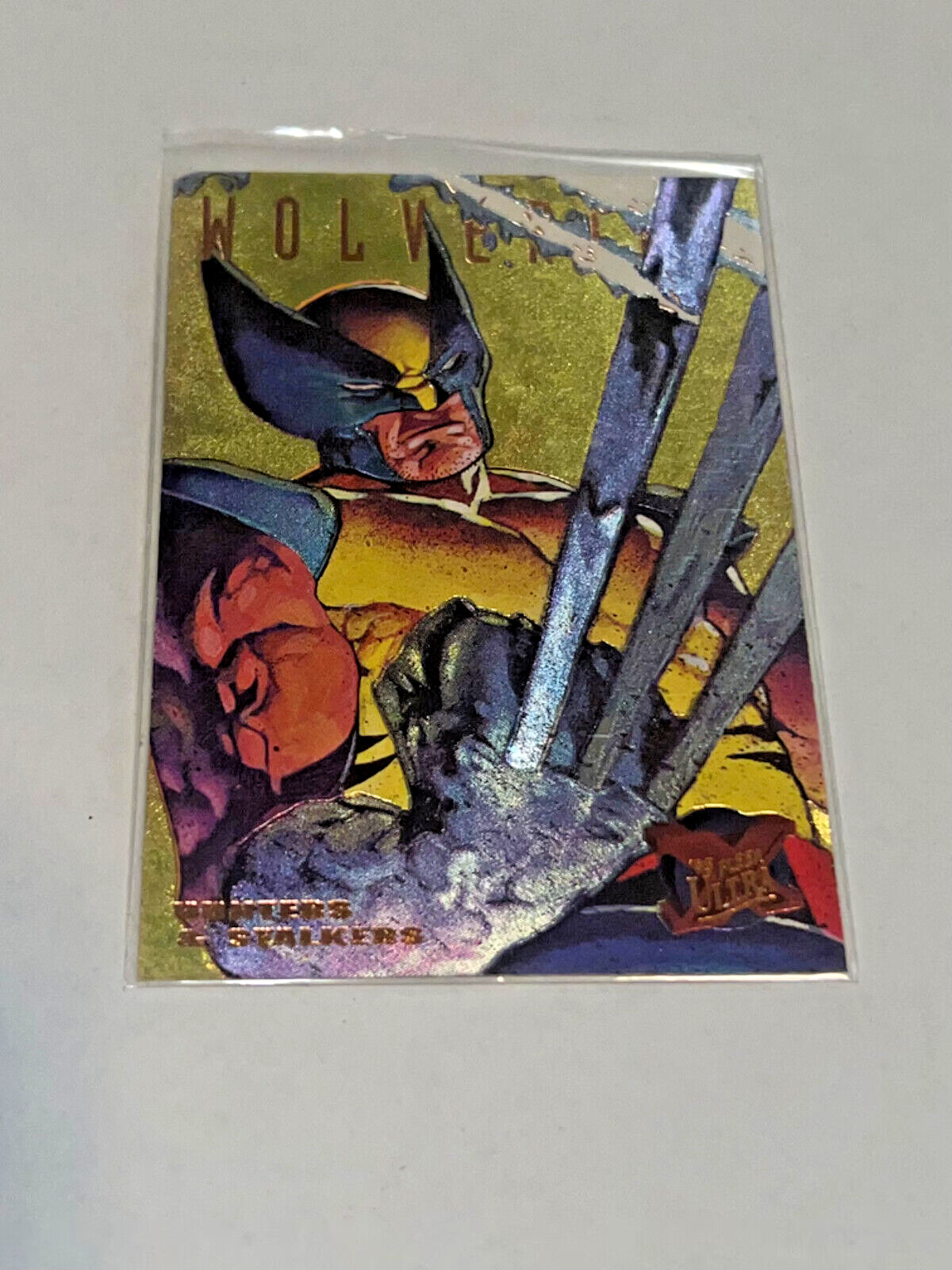 RARE 1995 Fleer Ultra X-Men Hunters Stalkers Card #7 Wolverine Gold C#A#12