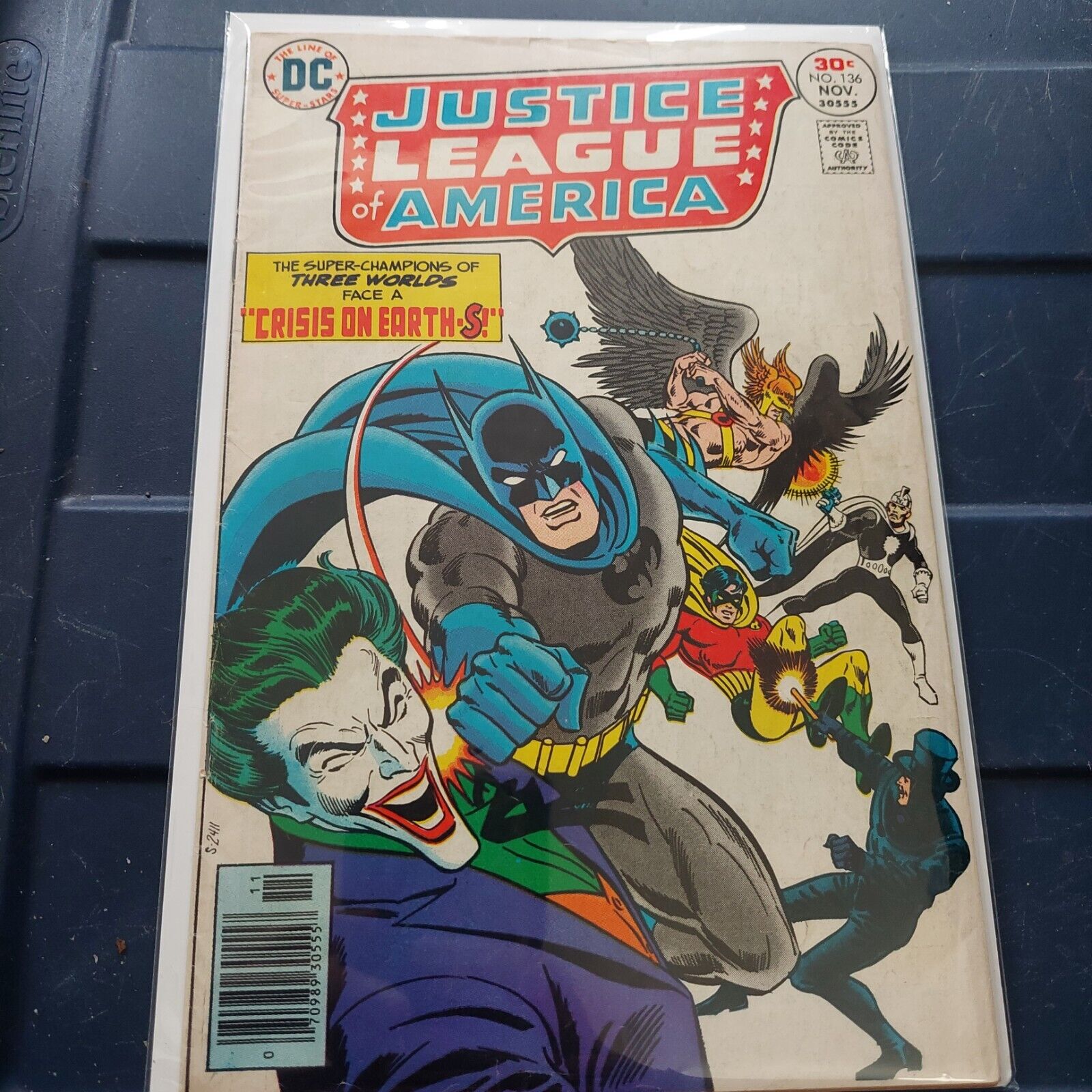 Justice League of America #136 - 1st Appearance of Bulletman,Joker (DC, 1976)VF+