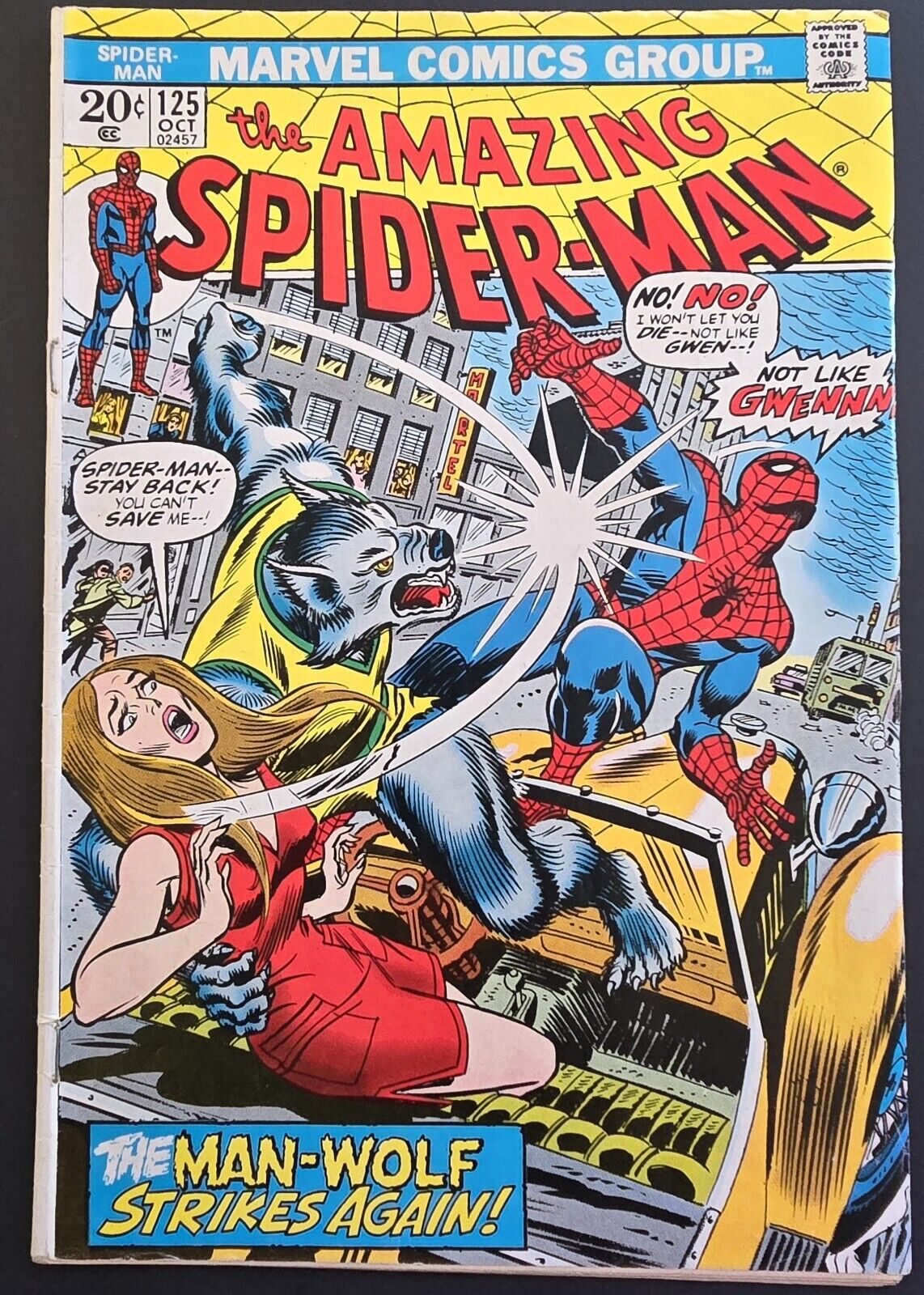 THE AMAZING SPIDER-MAN #125 COMIC BOOK (MARVEL COMICS GROUP, 1973) BRONZE AGE +