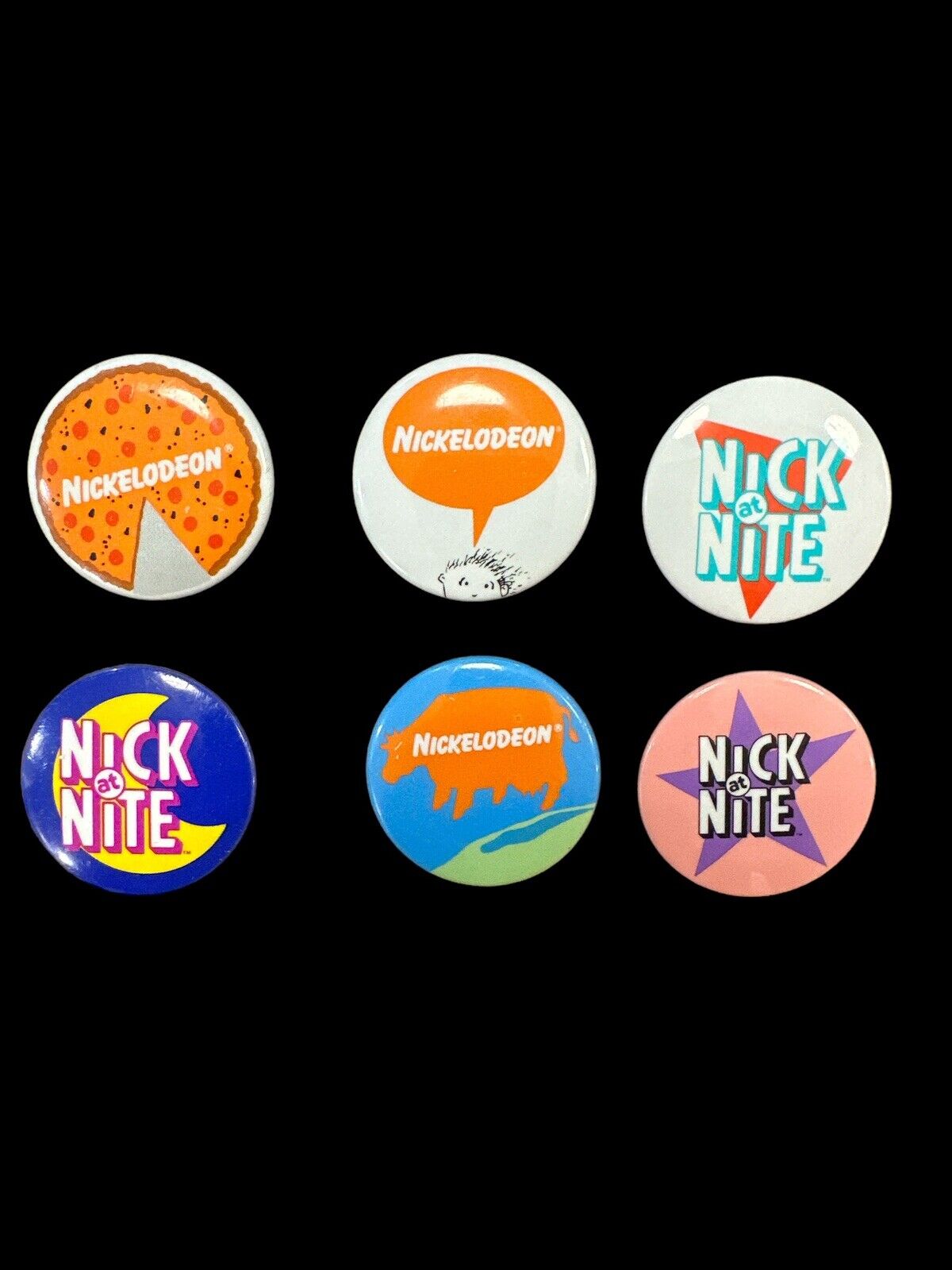 Vintage Nick at Nite And Nickelodeon Pinback Button Bundle