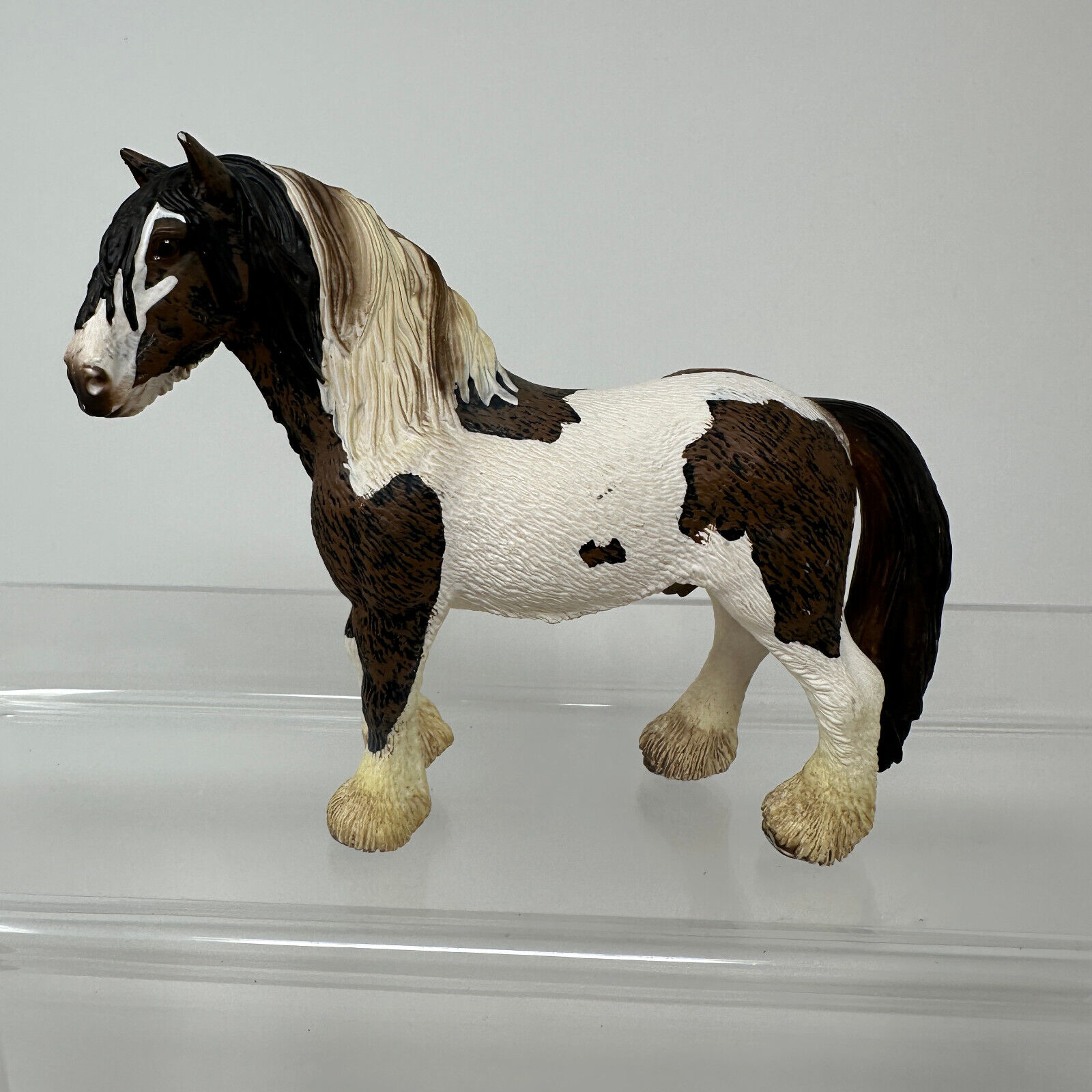 Schleich TINKER STALLION Brown White Horse Farm Animal Figure 2007 Figurine