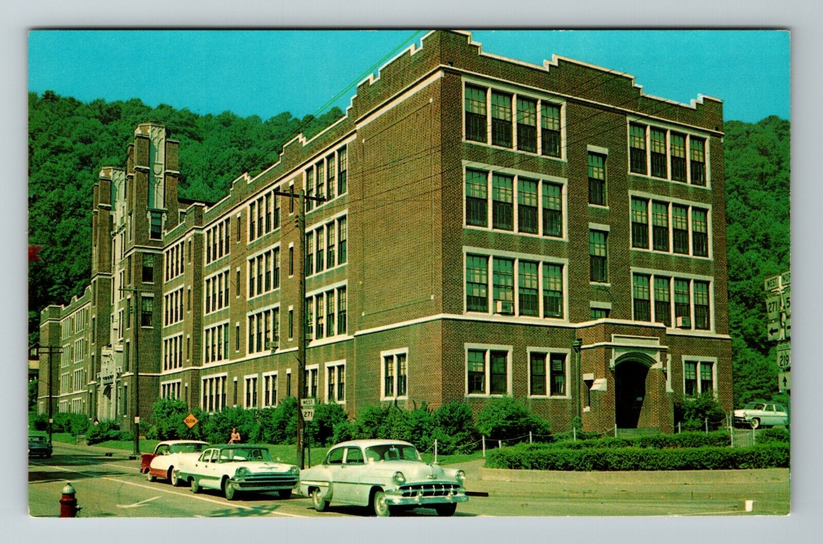 Johnstown PA-Pennsylvania, Central High School, Outside Vintage Postcard