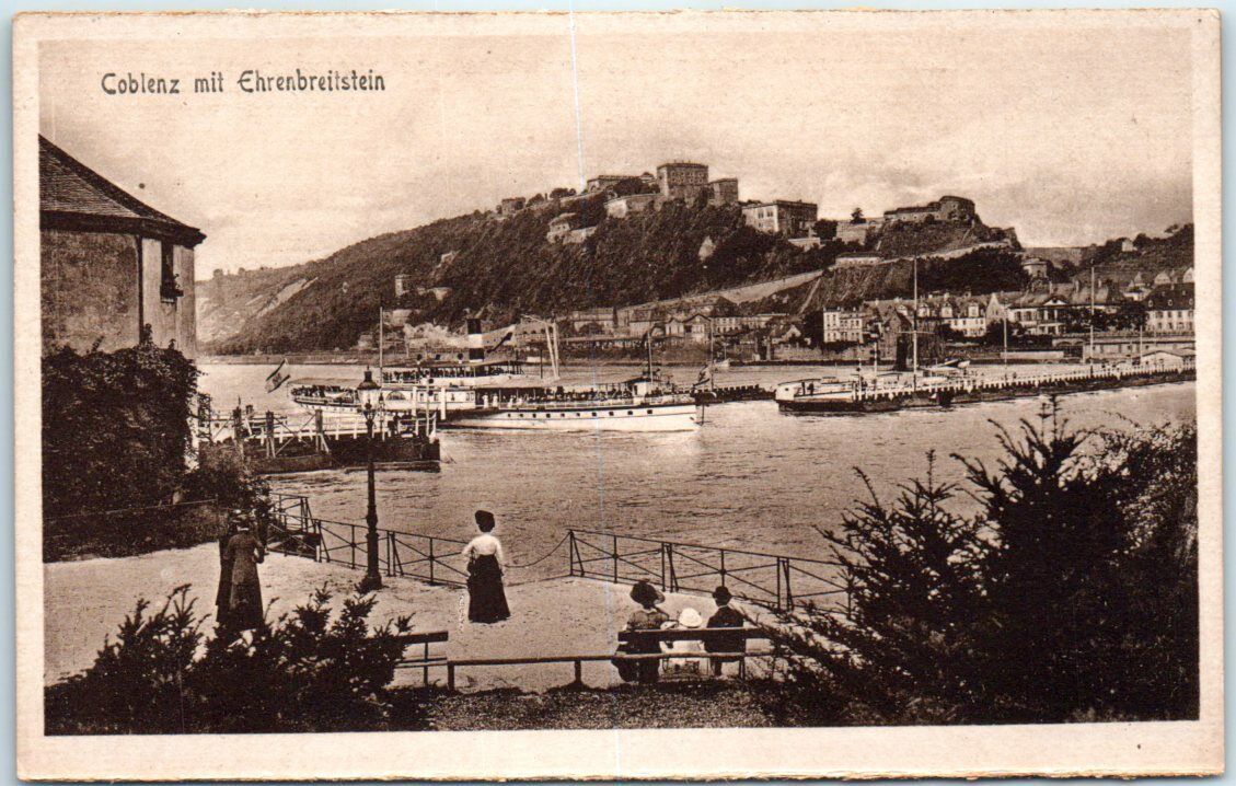 Postcard - Coblenz with Ehrenbreitstein - Koblenz, Germany