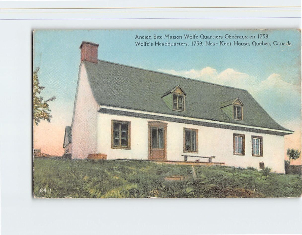 Postcard Wolfe\'s Headquarters Quebec Canada