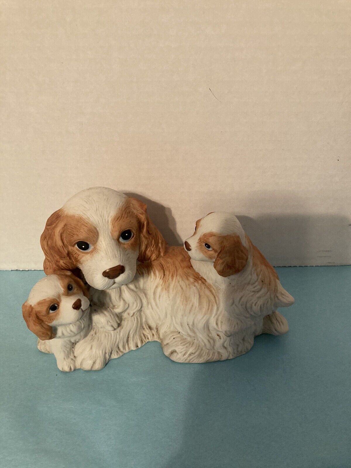 Sweet Vintage Homeco Mama Spaniel With Puppies No Chips