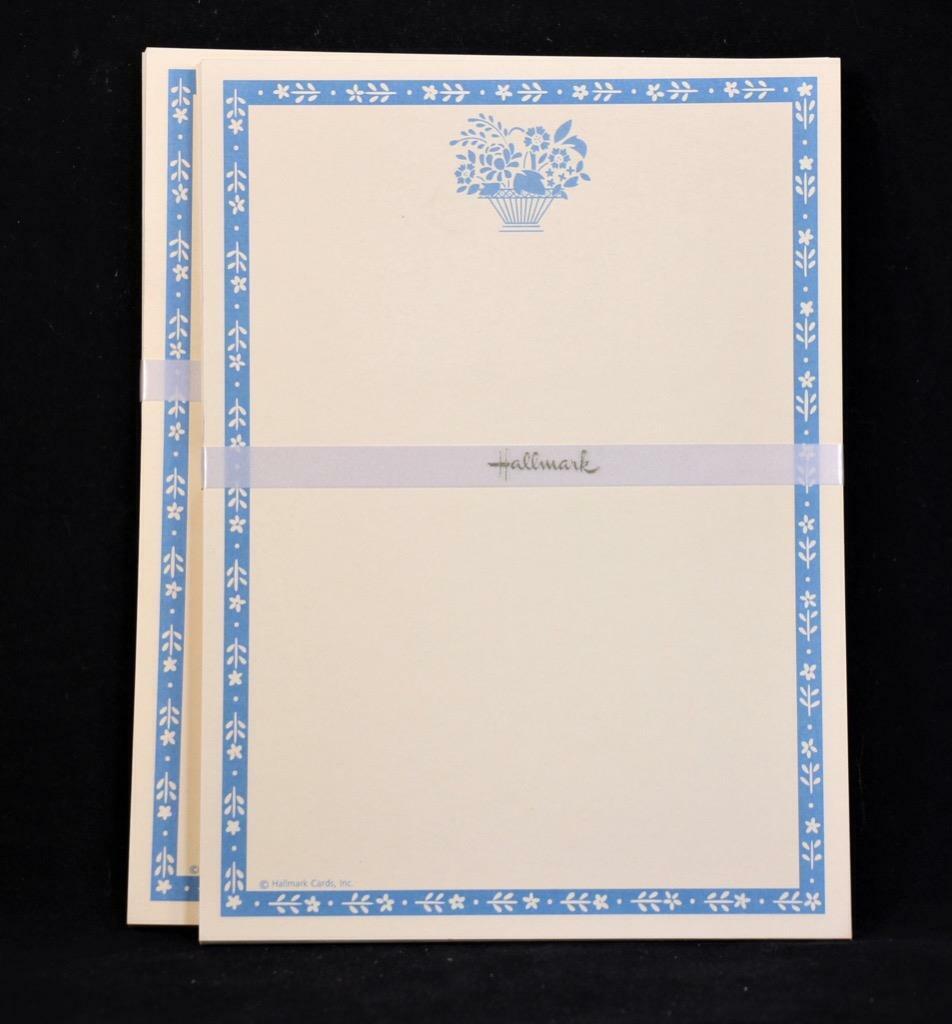 Two (2) Vintage Hallmark 50 Sheet Stationery Writing Paper Stacks.