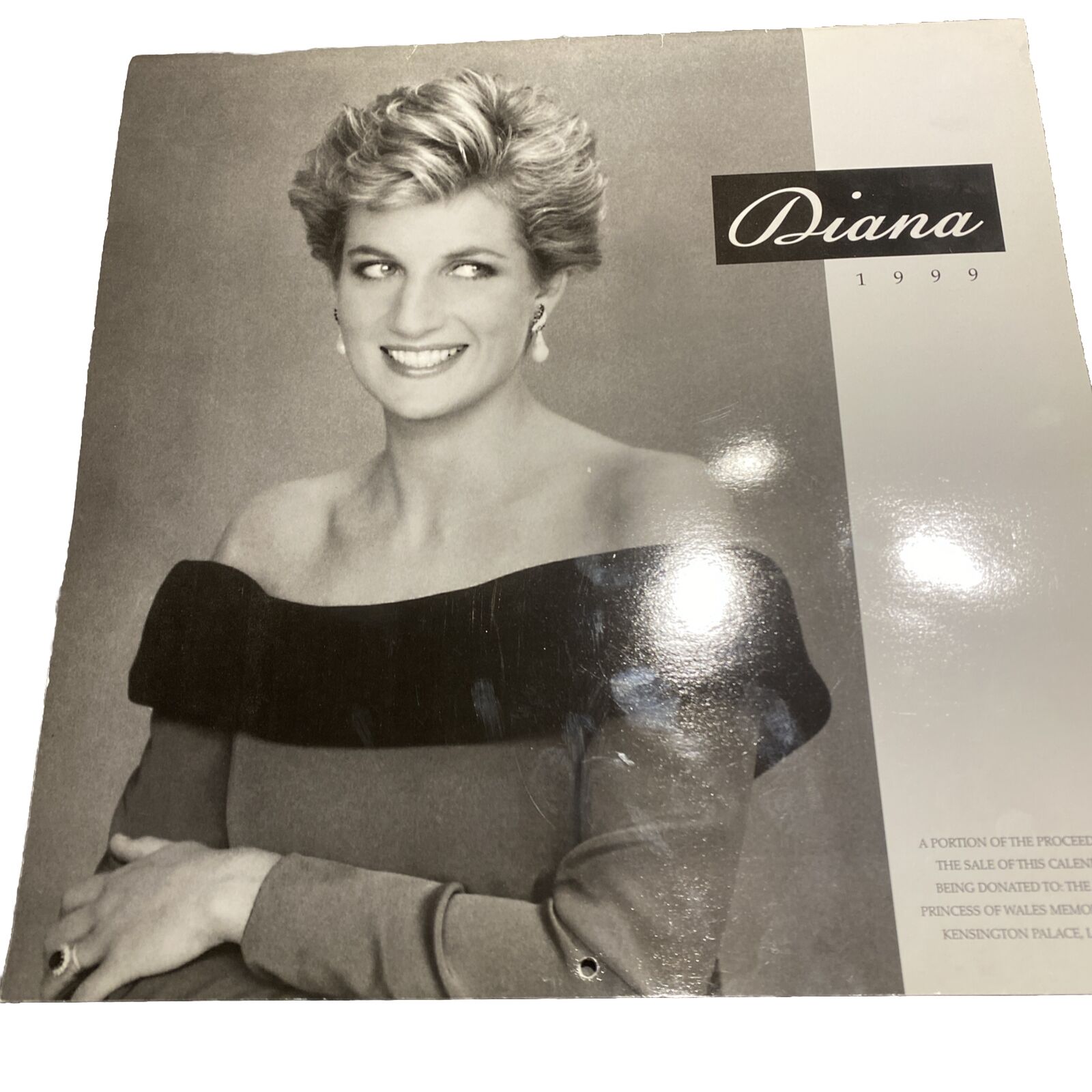 Princess Diana Calendar 1999 Vintage No Writing Inside