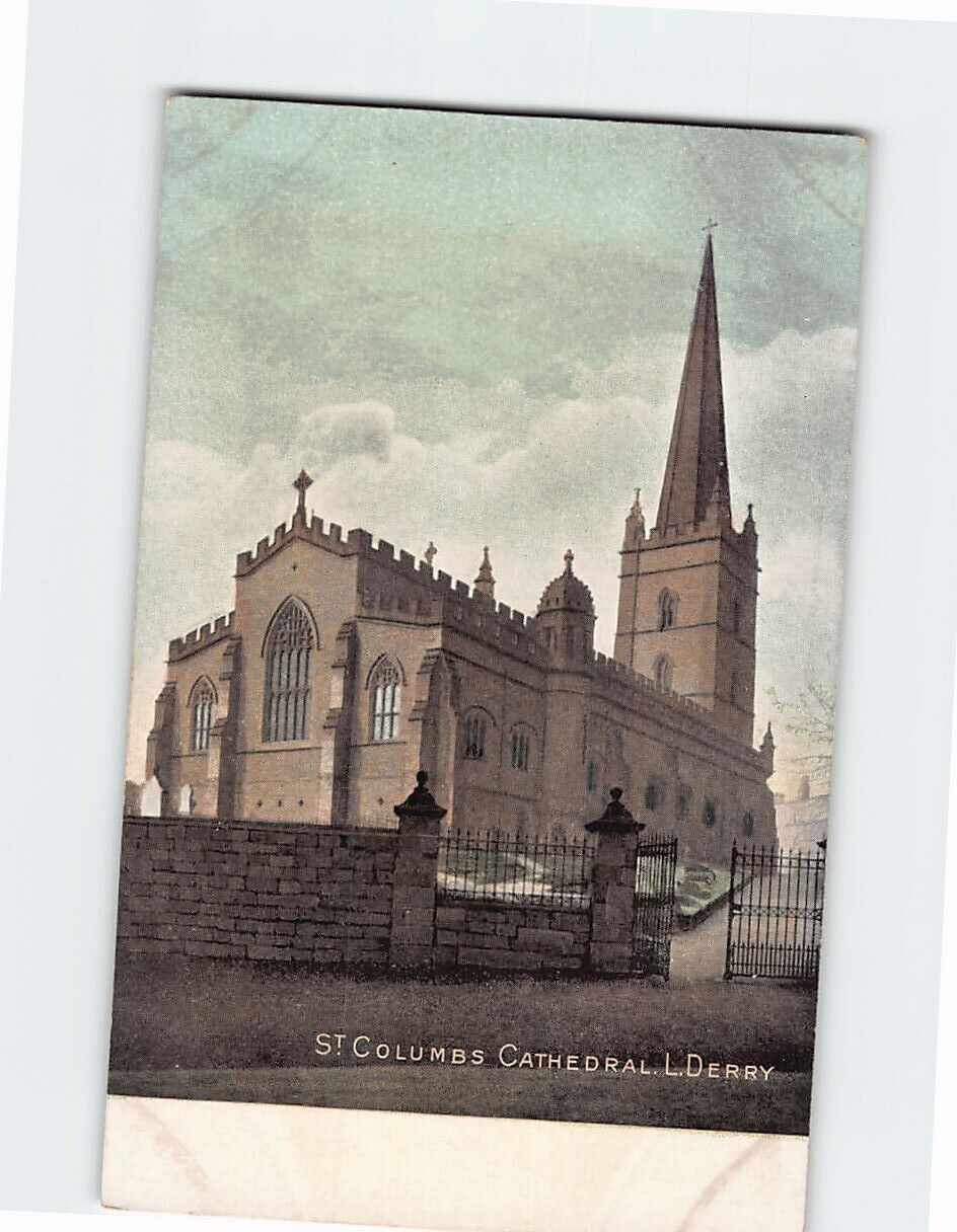 Postcard St. Columbs Cathedral Derry Northern Ireland