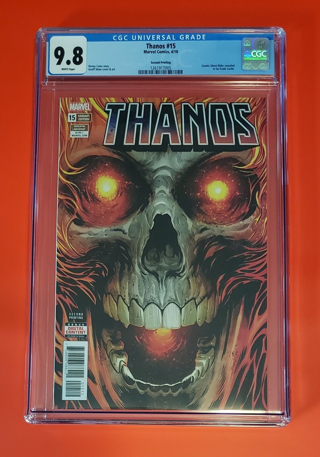 Thanos #15 Marvel 2018 2nd Print Cosmic Ghost Rider Revealed - CGC 9.8