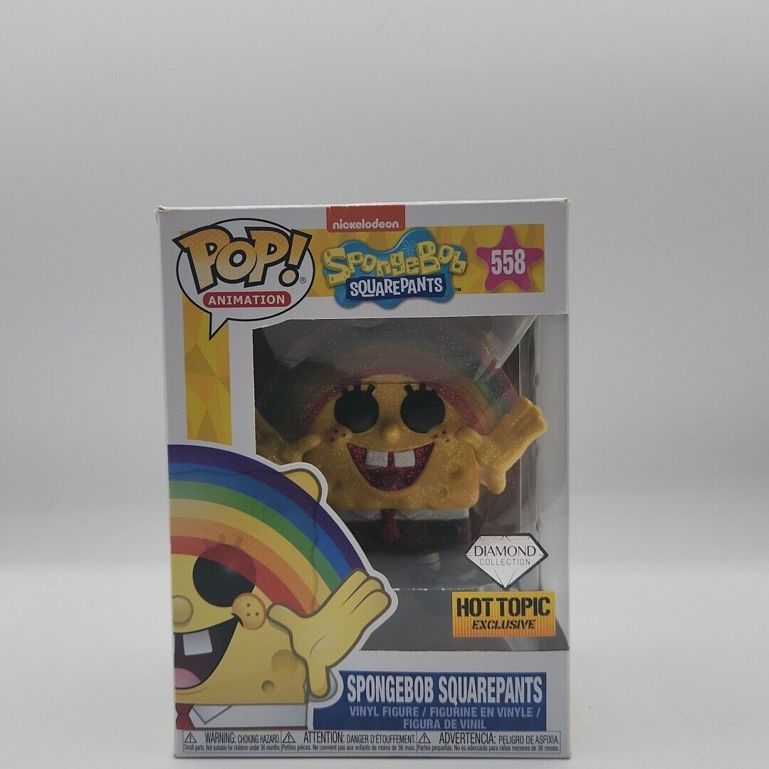 Funko POP Spongebob Squarepants Diamond Rainbow Nickelodeon Hot Topic Excl # 558