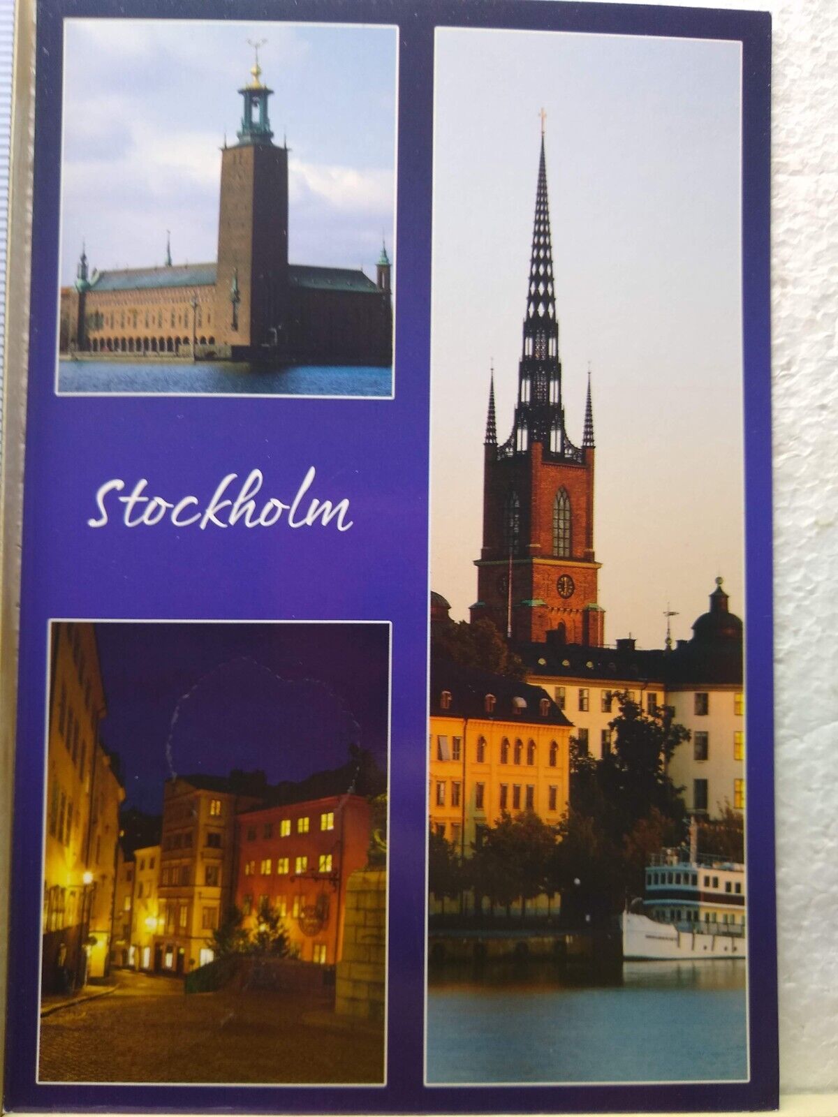 Postcard Famous Places/Landmarks in Stockholm Sweden