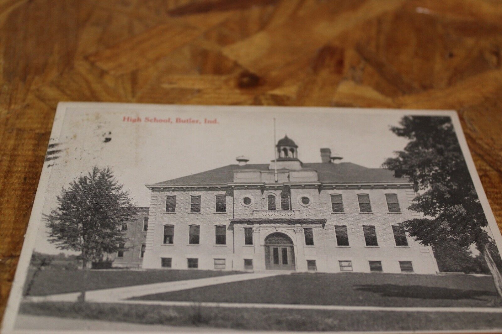 Postcard-X-High School, Butler, Ind.-Divided Back-Posted 1917