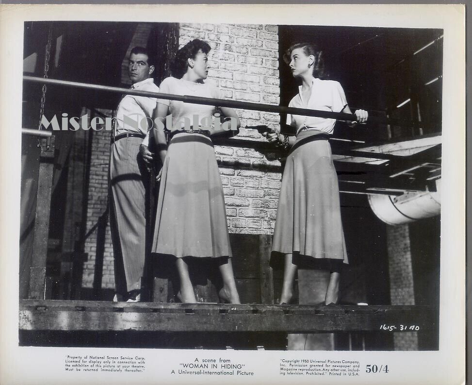 Vintage Photo 1950 Peggy Dow Ida Lupino Stephen McNally in Woman In Hiding