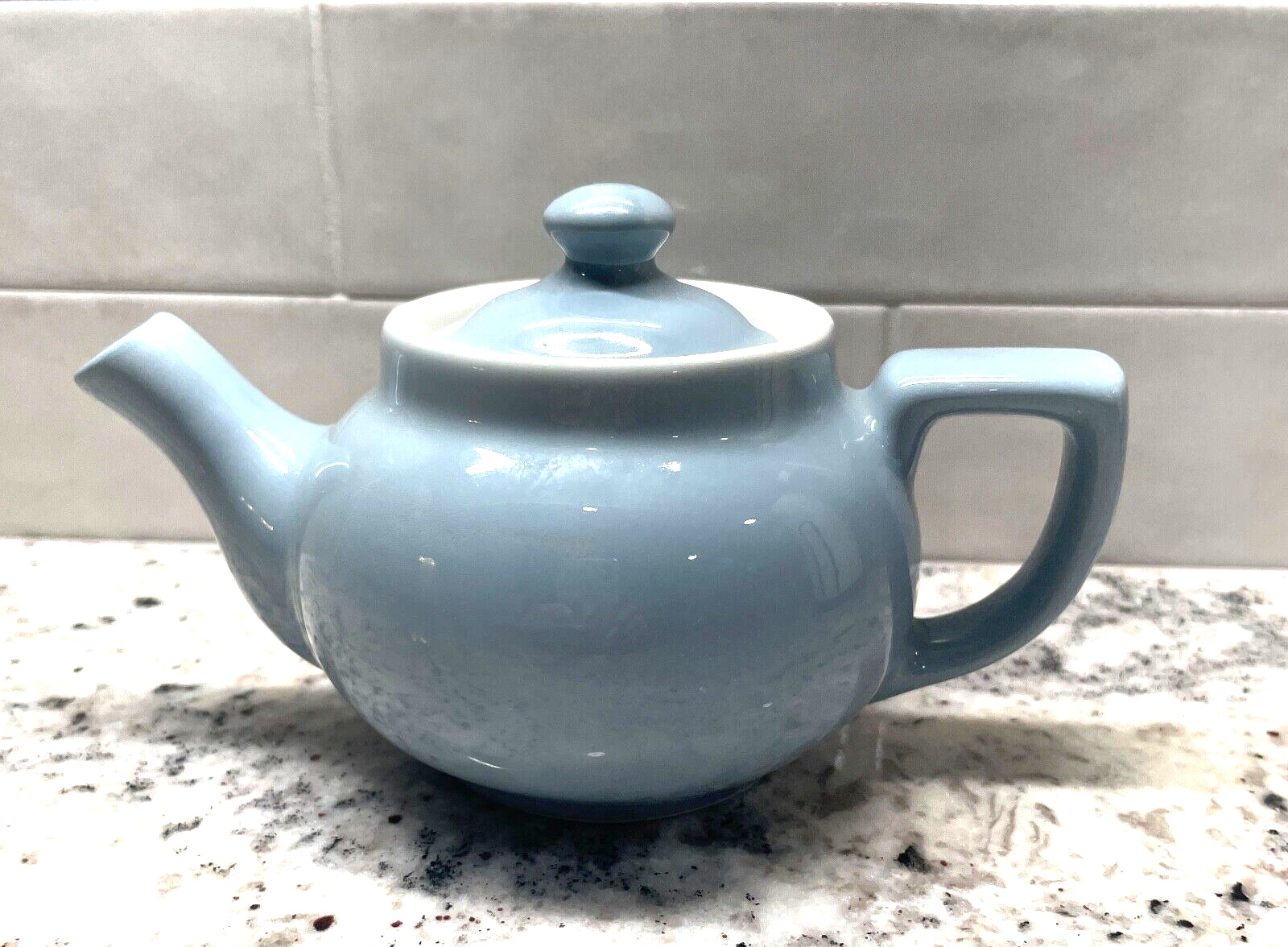 Shenango China New Castle Pa blueish gray  4''  small  teapot