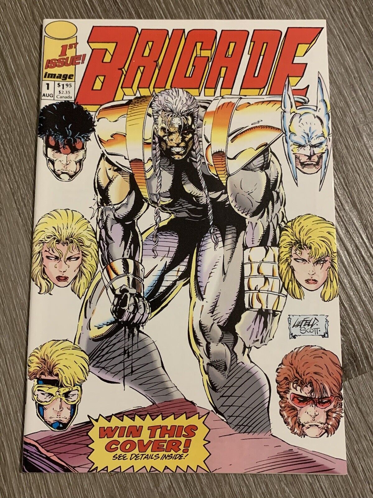 Brigade #1 August 1992 Comic Book First Printing NM Bagged Boarded Cards inside