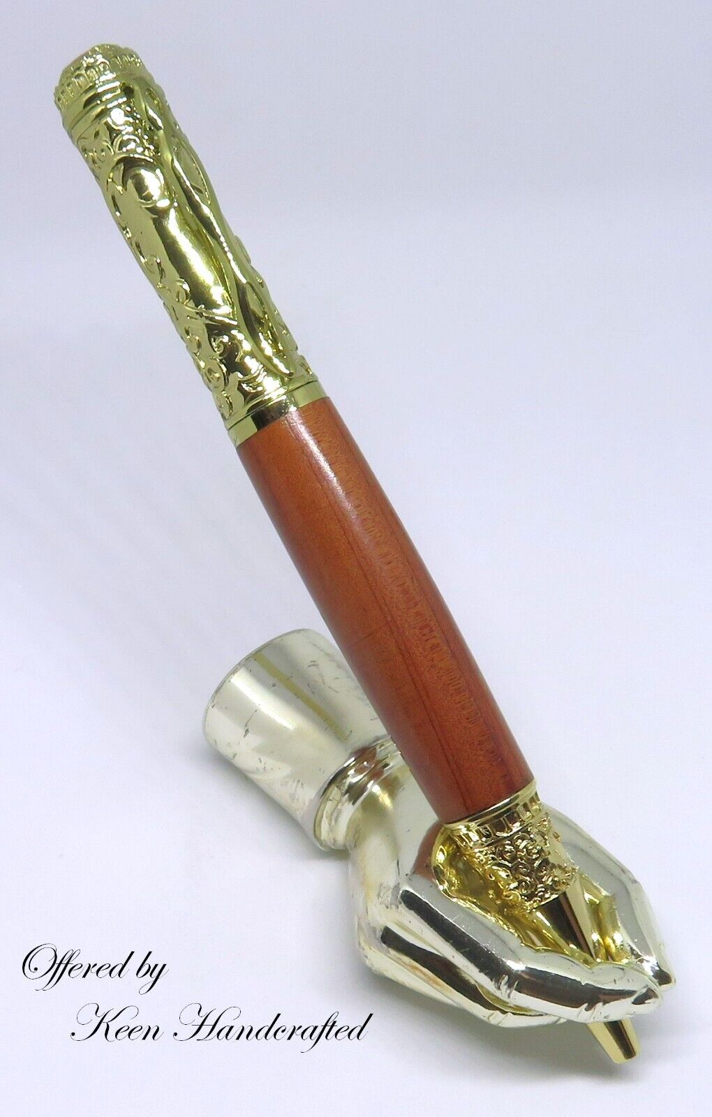 ca - Keen Handcrafted Handmade Cedar Golden Love Twist Pen