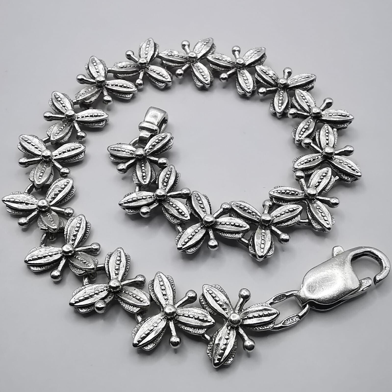 Vintage Women\'s Bracelet Jewelry, 925 Sterling Silver, Handmade 15,26g