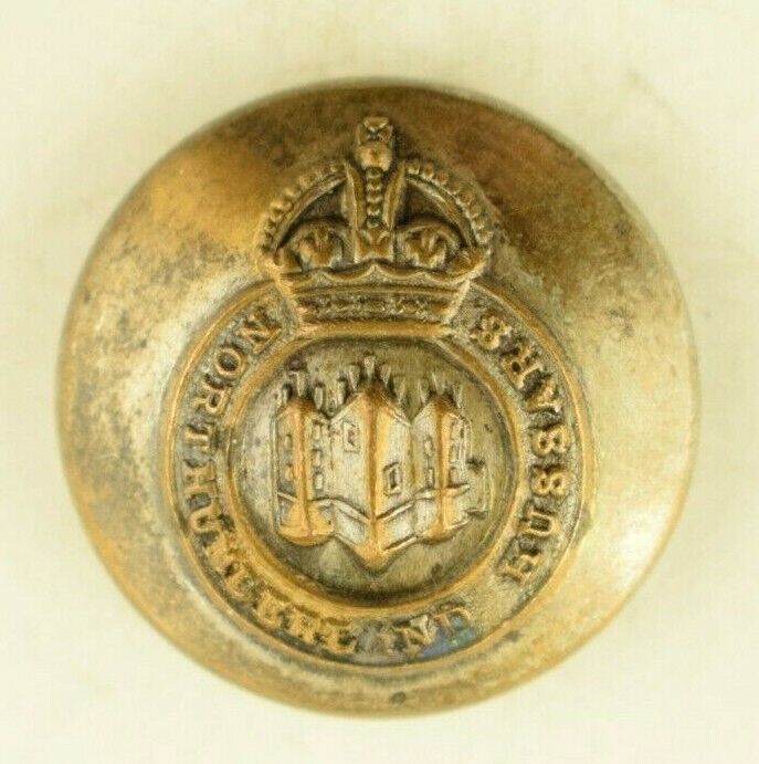 1870s-80s Northumberland Hussars Uniform Button Original D16