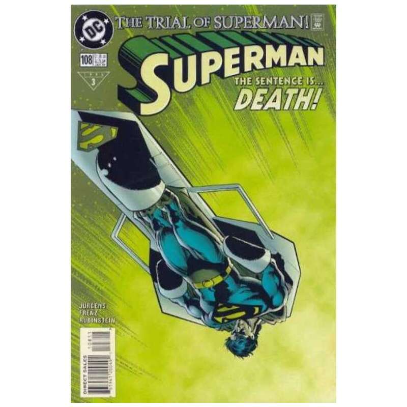 Superman #108 1987 series DC comics NM minus Full description below [t*