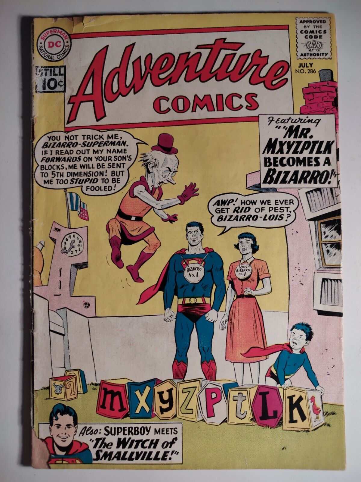 Adventure Comics #286, VG-/3.5, DC Comics 1961, 1st Bizarro Mxyzptlk, Silver Age