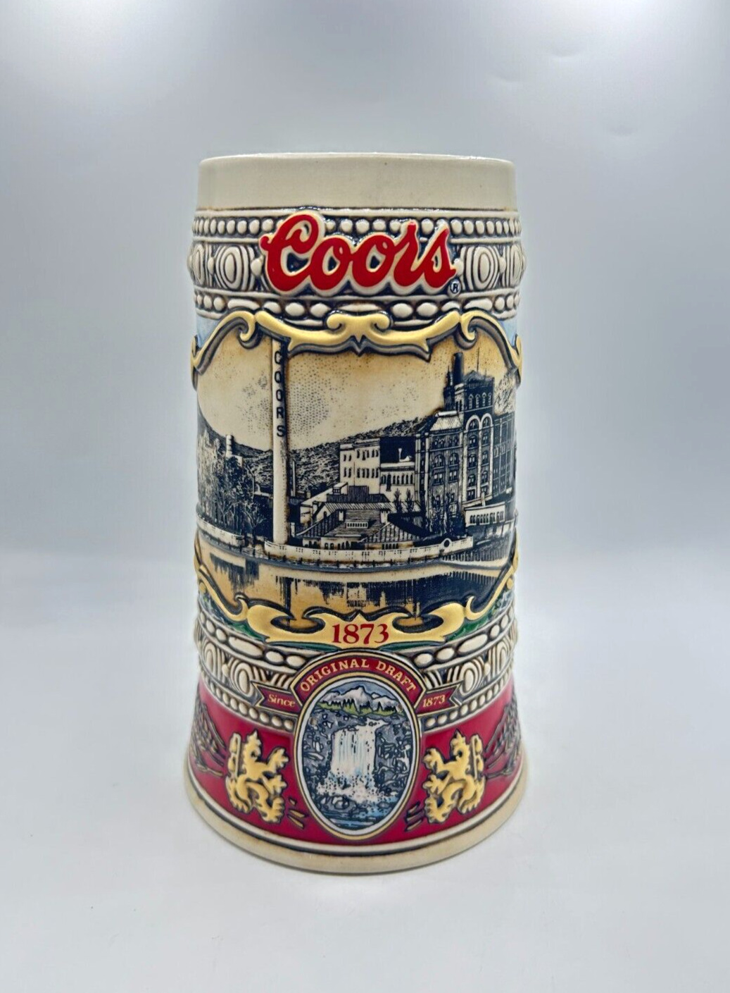 Coors Brewing Ceramic Brewery Site 1873 Stein Mug Made In Brazil 1988