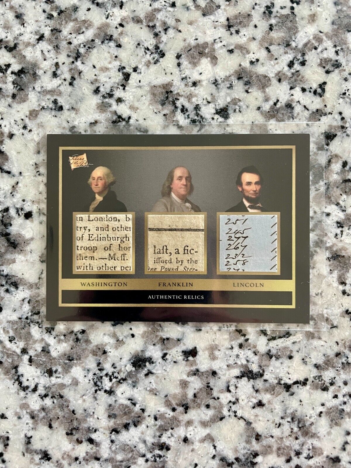 2024 Pieces Of The Past - Lincoln/Washington/Franklin - Triple Authentic Relic