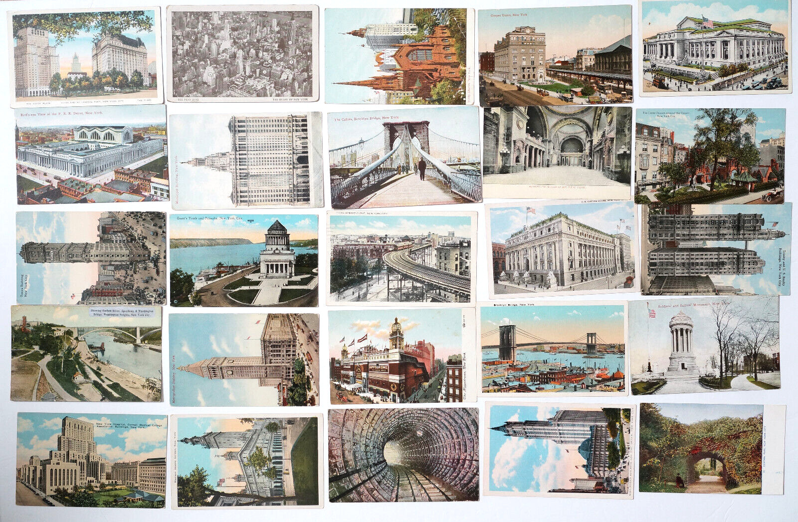 New York City Postcard LOT 25 Vintage Views NYC Landmarks Buildings Old Cards