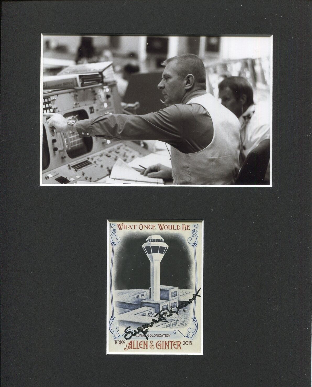 Eugene Gene Kranz NASA Flight Director Space Signed Autograph Photo Display