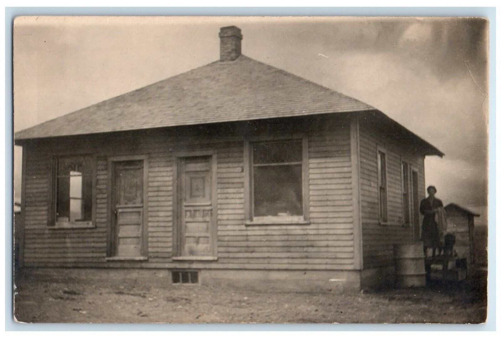 c1910's House Scene Parker South Dakota SD RPPC Photo Unposted Antique Postcard
